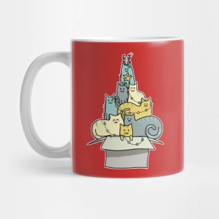 Cute Kawaii Cat Christmas Tree Mug